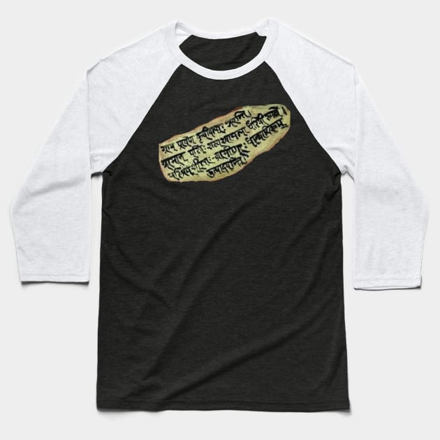 Sanskrit poem Baseball T-Shirt by RBudhiya_Art